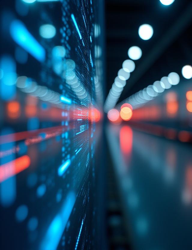 Abstract visualization of fluid logistics data movement